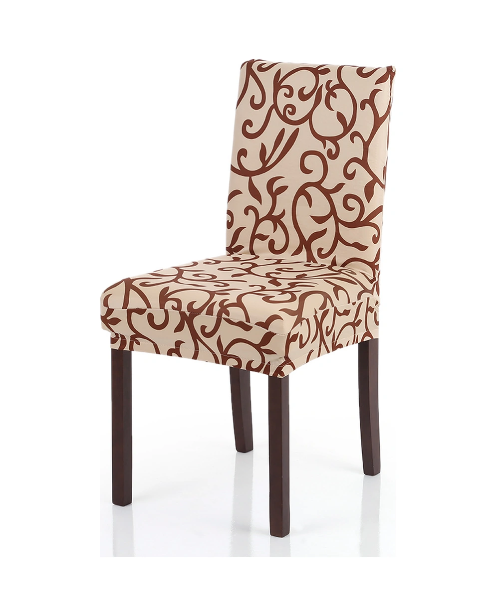 Padalink Milk İpek %85+spandex %15 Totem Desenli, Esnek, Kolay Temizlenir, Renk Kaybı Olmayan, Ev/otel/restoran/büro/ofis/sunnet Sandalye Kılıfı - Şampanya Rengi Çok Renkli