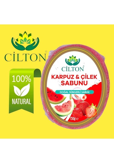 Cilton Karpuz & Çilek Sabunu Doğal Süngerli Sabun 150 Ml