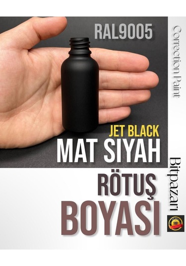 Mat Siyah Rötuş Boyası 20ml - Ral9005