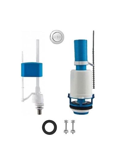 Vitra 330B1314 Tek Basmalı Rezervuar İç Takımı Mavi