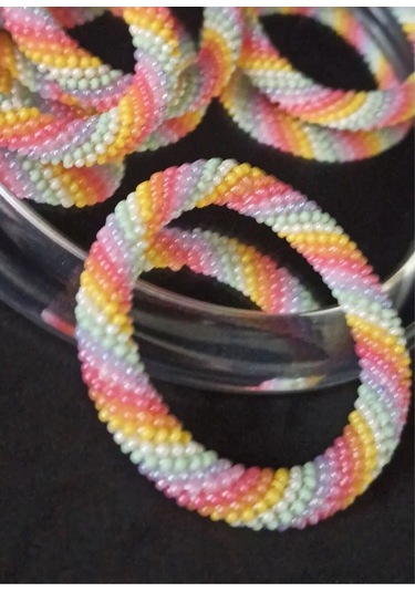 Pastel Tasarım El Yapımi Bileklik Bohem Tarz Pastel Tek Ebat Gold