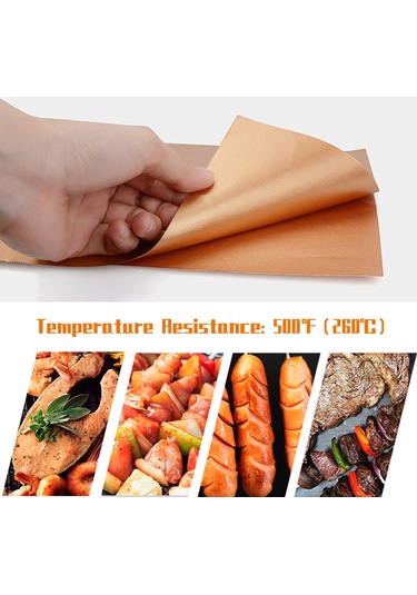 Jeehugo 3'lü Siyah Barbekü Matı - Isı Dayanıklı 260 C, Yemek Tutmayan, Tekrarlı Kullanımlı, Temizliği Kolay, Fırın/grill Uyumlu Çok Renkli