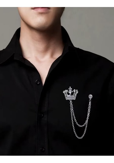 Olfil Broç Taç Stil Parlaklık 287982383 Gri