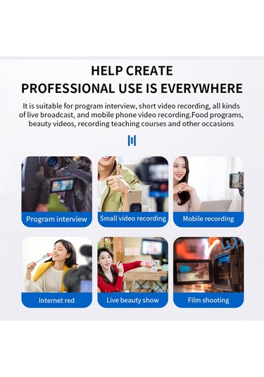 Yifomall Akıllı Telefonlar İçin Profesyonel Mini Kondenser Mikrofon - Canlı Yayın & Video Kayıt