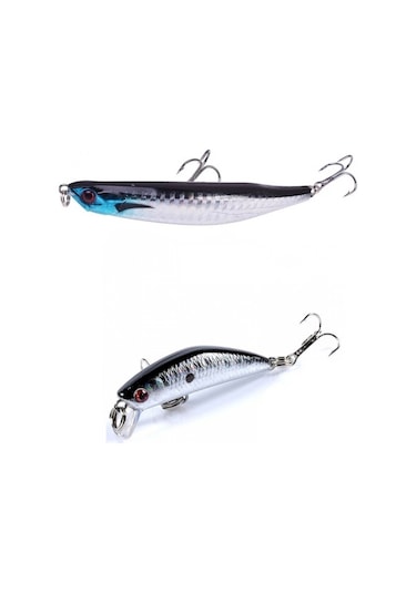 2 li Set Rapala Lures Yapay Suni Yem 8g.7cm Gümüş