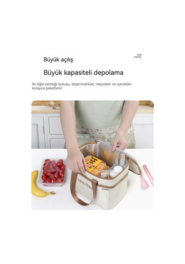 Lıcorıce Açık Piknik Alüminyum Folyo Isı Yalıtım Su Geçirmez Yemek Çantası Benton Çantası Orta Haki