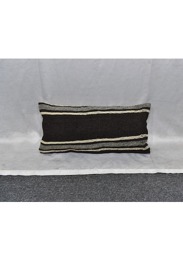 Zehra Abla Halı Yeni El Dokuma Dekoratif Lumbar Kilim Kırlent Yastık Kılıfı 6698 Çok Renkli