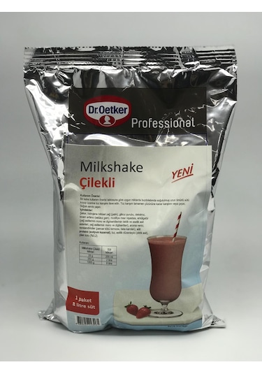 Dr. Oetker Profesyonel Çilek Aromalı Milkshake Tozu 1 KG