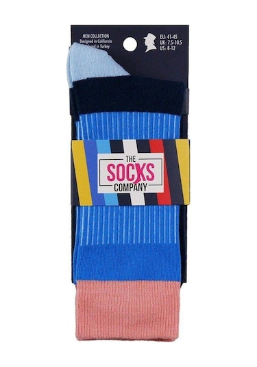 Desenli Erkek Soket Çorap-1860 Çok Renkli