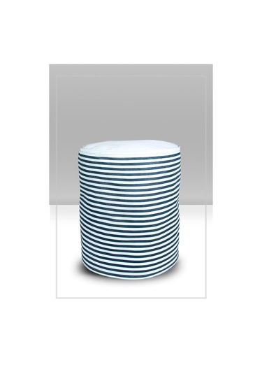 Vedsey Silindir Çok Amaçlı Düzenleyici Hurç 45 x 50 CM Lacivert Çizgili Lacivert