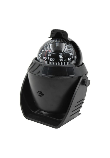 Marin Siyah Işıklı Pusula 12v Tekne Yat Bot Navigasyon