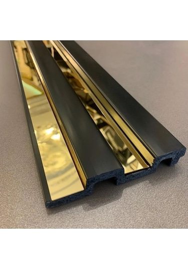 Şerit Pleksi Yapışkanlı Gold Ayna 1.8 Cm X 120 Cm 5 Adet Altın