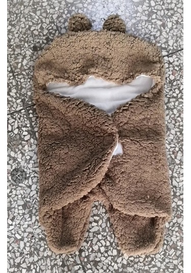 Moveevo Sonbahar Ve Kış Bebek Uyku Tulumu Yenidoğan Bölünmüş Bacaklı Kundak Sıcak Artı Kadife Battaniye Kahverengi Kahverengi