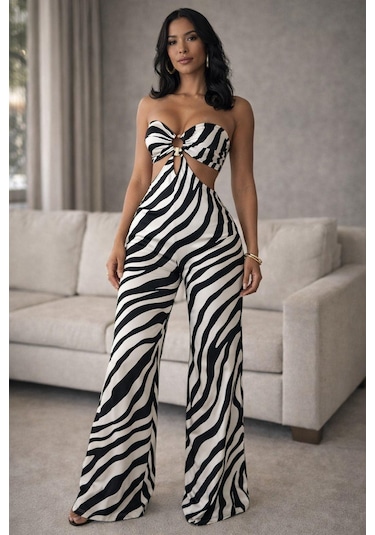 Pink Life Zarael Zebra Desenli Resort Tulum Baskılı