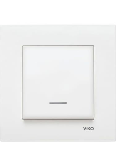 Viko Karre 90967019 Beyaz Işıklı Çerçeveli Anahtar
