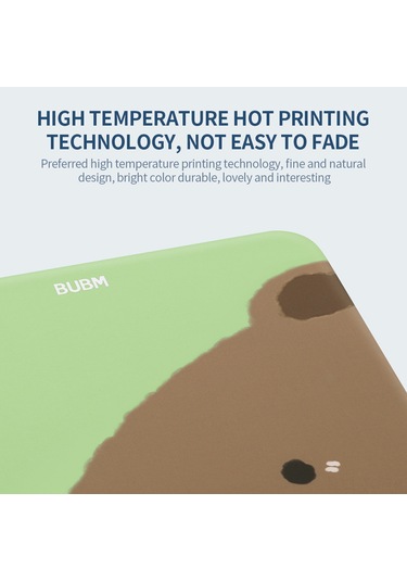 Skycity Bubm Silikon Dolgulu Kalın Kumaş Fare Padı - Kaymaz Altlık, Yumuşak Dokunmatik, Renkli Kartoon Desenli Ayı