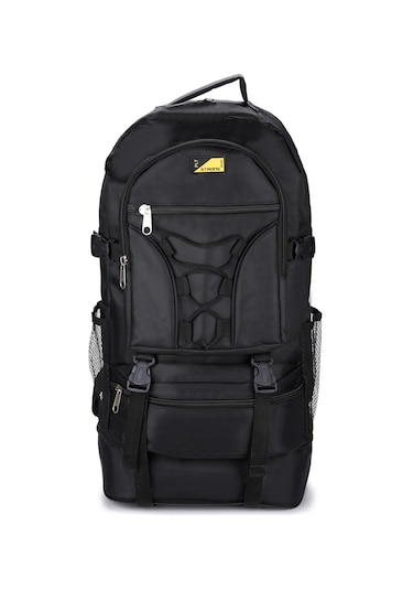 Strong Büyük Boy Körüklü Sırt Çantası, Dağcı Kamp Sırt Çantası Str01 Siyah