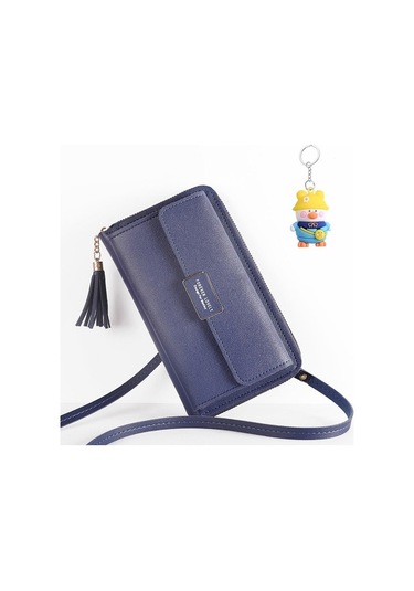 Silkroadselect Runxi Life Hall Büyük Kapasiteli Cep Telefonu Çantası Küçük Omuz Crossbody Fermuarlı Çanta Koyu Lacivert