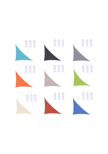 Üçgen Açık Bahçe Güneşlik Yelken Su Geçirmez Anti-uv Kanopi, Boyut: 4m X 4m X 5.7m Bej Çok Renkli