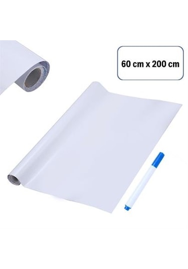 Petinka Silinebilir Kalemli Sticker Duvara Yapışabilen 60cmx200cm Yazı Tahtası