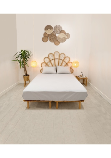 Koza Home Simena Lastikli Çarşaf Seti Pamuk Silver 9528a Silver