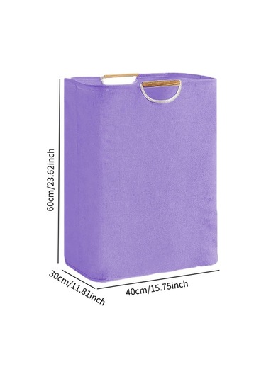 Pazly Suntek Çamaşır Sepeti Katlanabilir Çok Amaçlı Ev Banyo Dolap Mor Mor