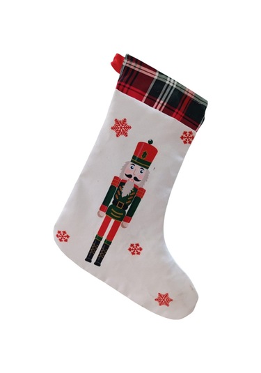 40 Cm Yılbaşı & Christmas Desenli Dekoratif Hediye Kesesi, Noel Ç