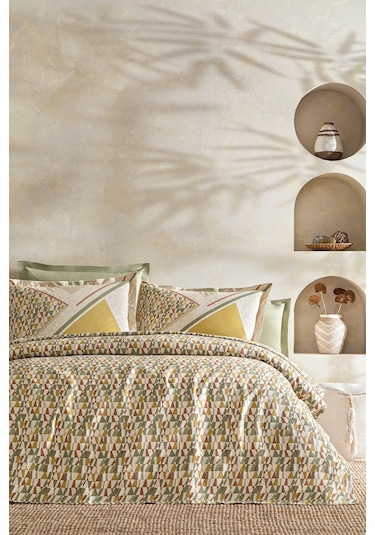 Puffy Yasmin Tek Kişilik Pike Takımı - Yağ Yeşili