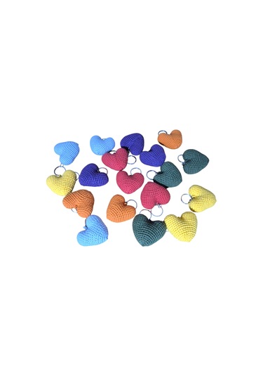 Kalp Anahtarlık Çok Renkli