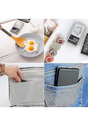 Hfambition 0.01g Hassas Dijital Terazi, 500g Kapasite, Çelik Platform, Lcd Ekranlı, Cep Boyutu Mutfak Ve Mücevher Terazisi Çok Renkli