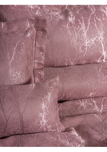 Cotton Box Smart Çift Kişilik Yatak Örtüsü Dalya Gül Kurusu Gülkurusu