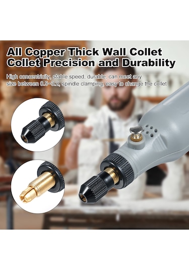 Reedark Kablosuz Mini Döner Alet - 3 Hızlı, 43 Parça Aksesuarlı, Tip-c Şarjlı Dıy El Aleti