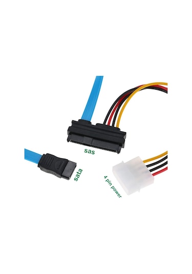 7 Pin Sata Serial Ata To 29pin Sas Sff-8482 Çevirici Kablo 70cm
