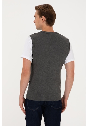 U.s. Polo Assn. Erkek Antrasit Melanj Süveter 50316843-vr081 Antrasıt Melanj