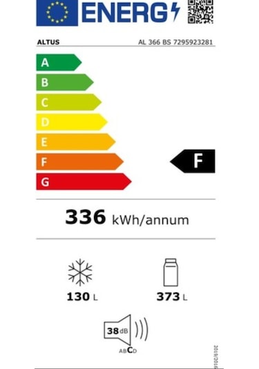 Altus AL 366 BS 503 LT Statik Çift Kapılı Buzdolabı