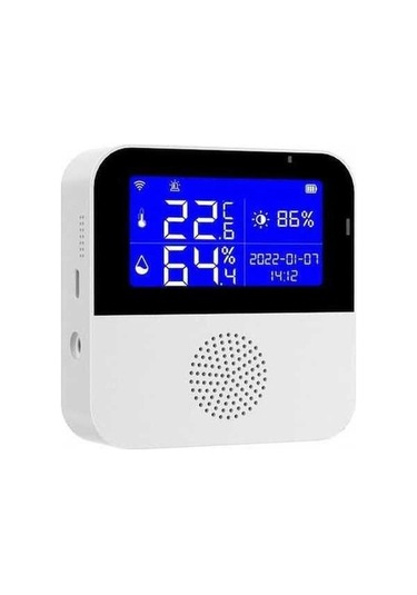 Trendooze Wi-fi Sıcaklık Nem Ölçer, Tuya App, İç Mekan Higrometre, Zamanlı Alarm, Kullanışlı Tasarım