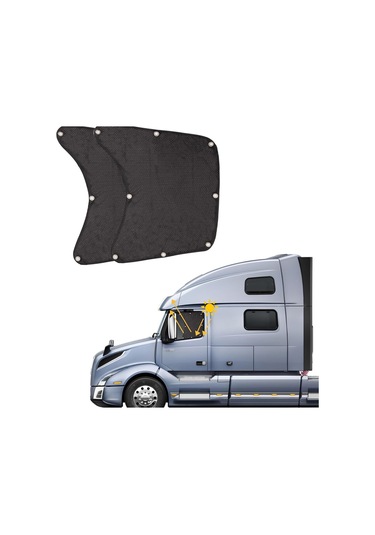 Youtek Kamyon Yan Cam Güneşlik Seti - Uv Korumalı, Isı Yalıtımlı, 60x55cm, Siyah, 2'li Paket