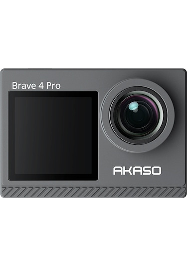 Akaso Brave 4 Pro Dual Screens 4K 30Fps Wi-Fi Aksiyon Kamera ve Süper Aksesuar Seti (Akaso Türkiye 2 Yıl Garantili)