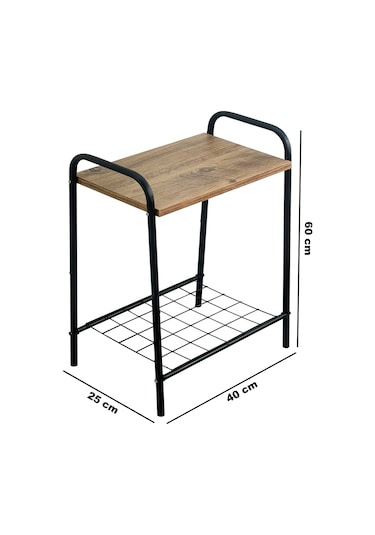 Dekoratif Telli Yan Sehpa Mobilya Raflı Sehpa 5079