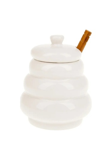 Nouvelle "naturel" Kaşıkla Bal Kabı, 380 Ml 163874536 Beyaz