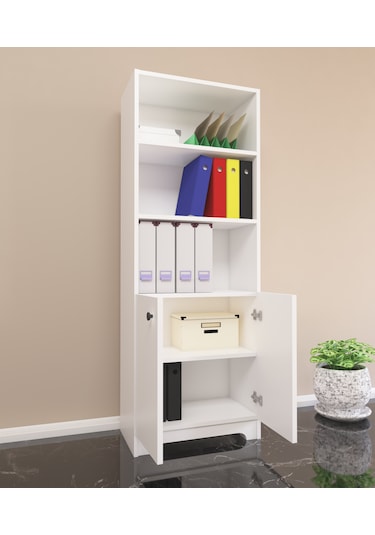 Nur Mobilya 6'lı Ofis Dolabı Kütüphane Kitaplık