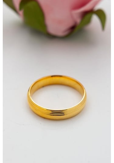 Latif Kuyumculuk 22 Ayar Altın Çizgi Bombeli Alyans Nişan Yüzüğü Lkyzk1528