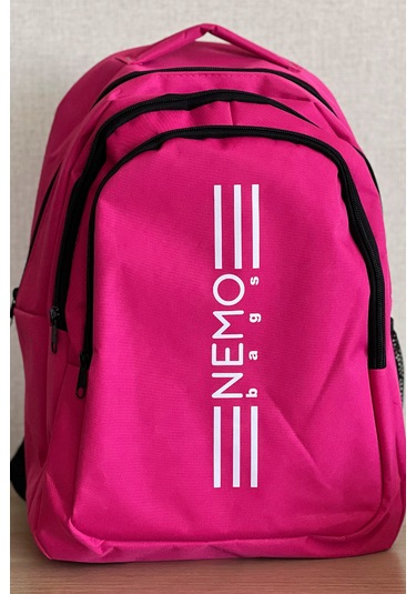 Nemo Bags Unisex Pembe Sırt Çantası Büyük Boy Okul Spor Çantası