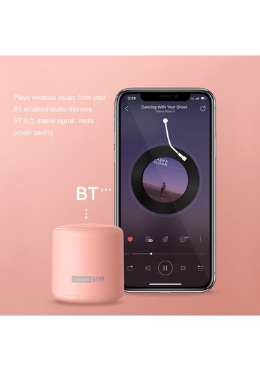 Kangvka Lenovo L01 Mini Bluetooth Hoparlör, Tws İlişkilendirme, Mikrofonlu免提, 400mah Pil, Askı Kordonu, Beyaz