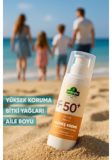 Arifoğlu Doğal Mineral Filtreli Güneş Kremi SPF50+ 100 ML