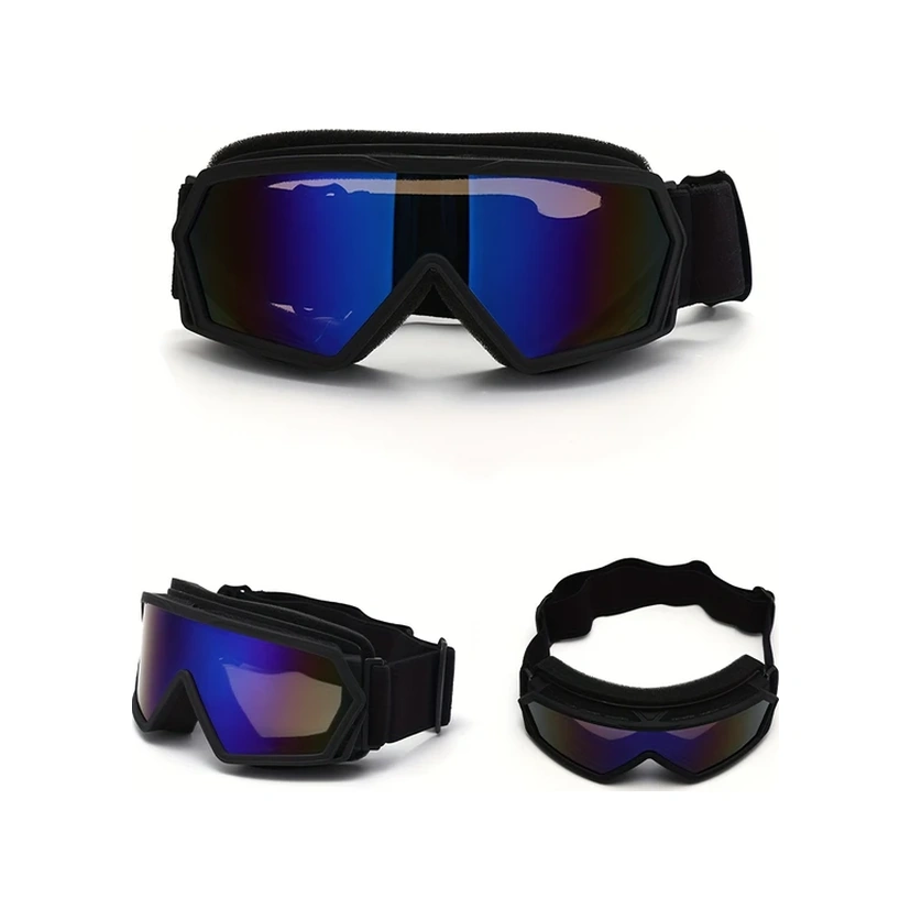 Willowhaven Yeşil Çerçeve Mavi Mor Lens Anti Fog Kayak Gözlüğü Ayarlanabilir Kayak Koruması