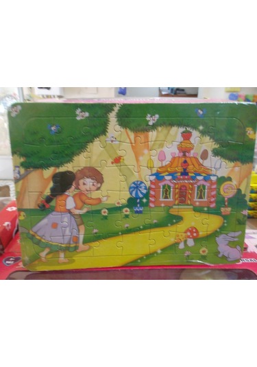 42 Parça Karton Puzzle Arkası Boyamalı 2 Adet