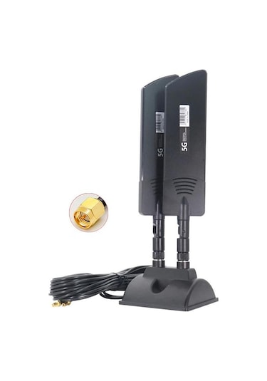 Sones 42dbi 5g Yönlendirici Harici Anten Dış Mekan Uzun Menzilli Wifi Sinyal Kapsama Alanı Güçlendirici, Özellikler: Sma Erkek Siyah