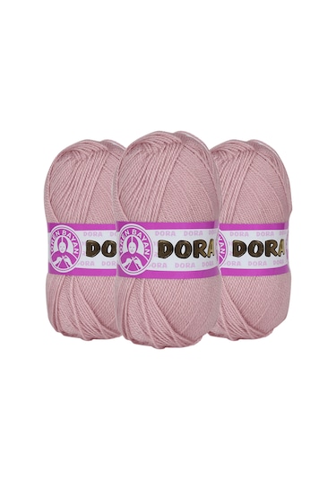 Ören Bayan Dora Pudra Pembe El Örgü İpi - 001 3lü