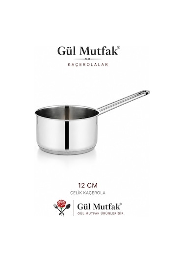 Kaçerola Sütlük Ve Sosluk Paslanmaz Çelik 12 Cm